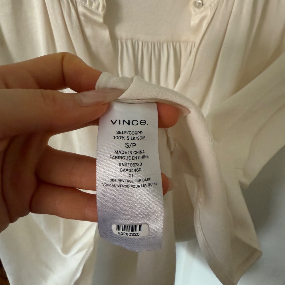 Vince cream silk blouse - Picture 3 of 4